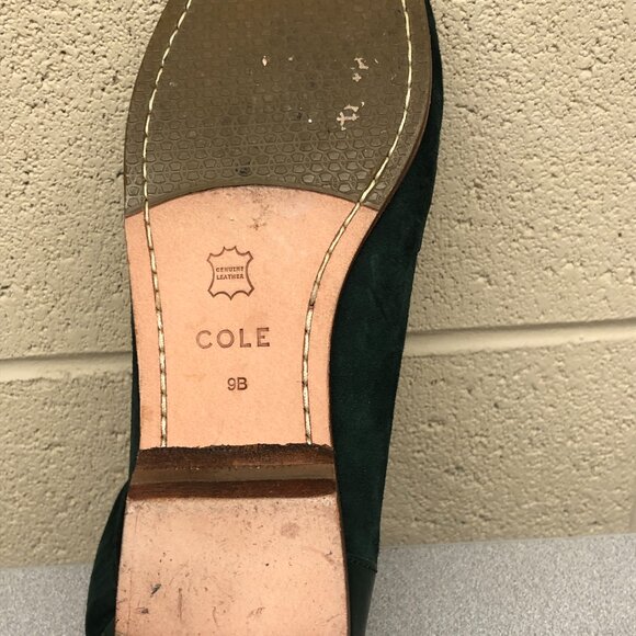 Cole Haan Green Suede Pinch and Sew Loafer  Ladies Size 9B - Picture 5 of 6